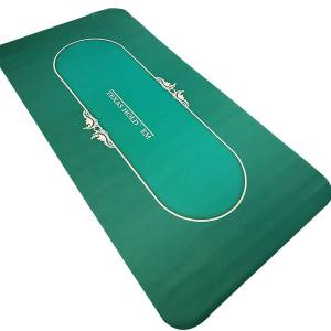 "HOLD EM" Poker Mat - Rectangular - 180 x 90 cm - 10 seats - Neoprene jersey
