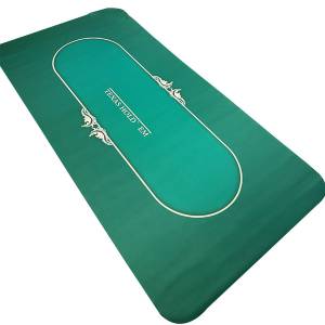 Tapis de poker "HOLD EM" - rectangulaire - 180 x 90 cm - 10 places - jersey néoprène