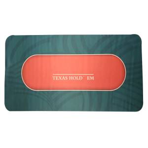 Tapis de poker "LEAF" - rectangulaire - 180 x 90 cm - 10 places - jersey néoprène