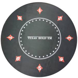 Tapis de poker "ÉCLIPSE" - rond- 120 cm - 6 places - jersey néoprène