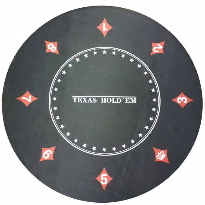 Poker-Teppich "ECLIPSE" - rund - 90 cm - 8 Plätze - Neopren-Jersey