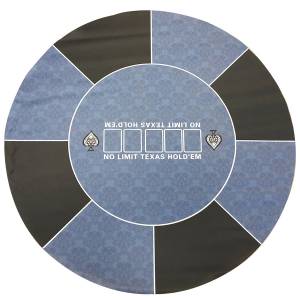 Tapis de poker "NO LIMIT" - rond- 90 cm - 6 places - jersey néoprène
