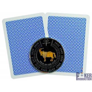 Card Guard "GOAT" - 2 different faces - 50mm-brass