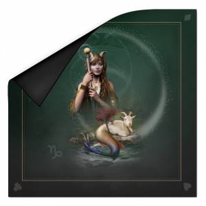 "ASTRO CAPRICORN" Card Reading Mat - neoprene jersey - square - 80 x 80 cm.