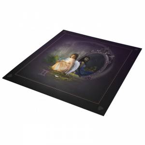 Tarotkleed "ASTRO TWEELINGEN" - neopreen jersey - vierkant - 80 x 80 cm.