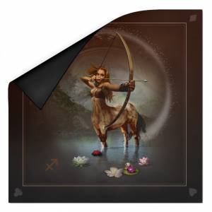 Kartenlegematte "ASTRO SAGITTAIRE" - Neoprenjersey - Quadrat - 80 x 80 cm