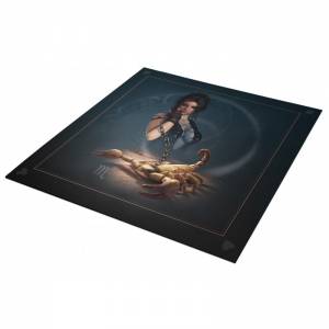 Tapis de cartomancie "ASTRO SCORPION" - jersey néoprène - carré - 80 x 80 cm