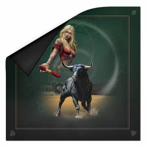 Tappeto di cartomanzia "ASTRO TORO" - jersey in neoprene - quadrato - 80 x 80 cm