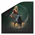 Kaartlezingstapijt "ASTRO STIER" - neopreen jersey - vierkant - 80 x 80 cm