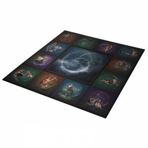 "ASTROLOGY" square card reading mat - neoprene jersey - 80 x 80 cm