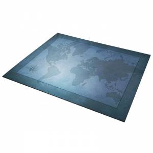 Tapis de jeux de cartes "MAPPEMONDE" - jersey néoprène - 60 x 40 cm - rectangulaire