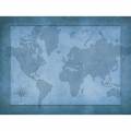 Tapis de jeux de cartes "MAPPEMONDE" - jersey néoprène - 60 x 40 cm - rectangulaire