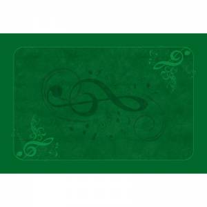 Tapis de jeux de cartes "CLÉ DE SOL" - jersey néoprène - 60 x 40 cm - rectangulaire