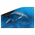 Tapete de juegos de cartas "DELFINES" - neopreno jersey - 60 x 40 cm - rectangular.