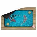 Spielmatte "JAPANISCHER TEICH" - Neopren-Jersey - 60 x 40 cm - rechteckig