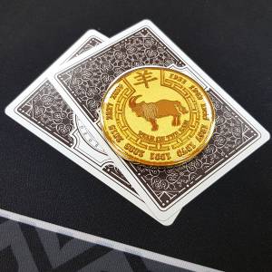 Karta ochronna "ZŁOTE KOZA" - 2 różne strony - 50 mm z mosiądzu.