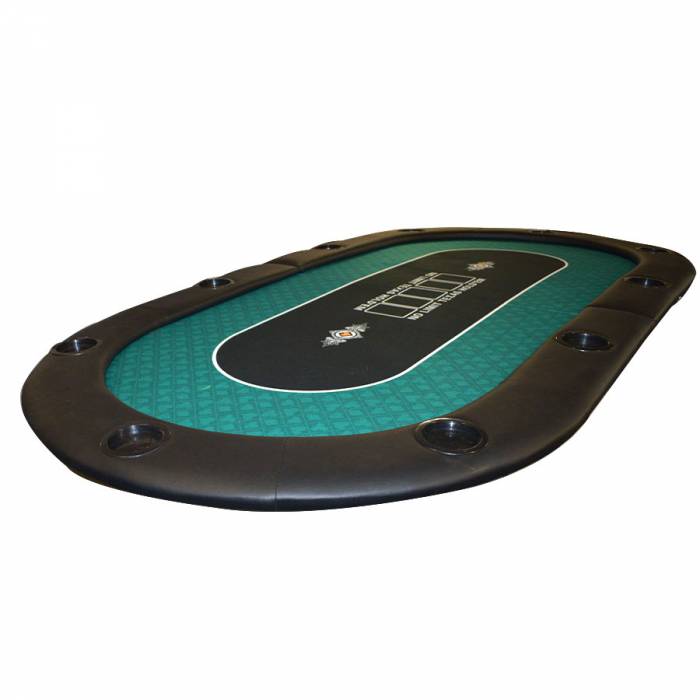 Dessus de table de poker "NO LIMIT UNI" - 200 cm x 100 cm - pliable - pour 10 joueurs