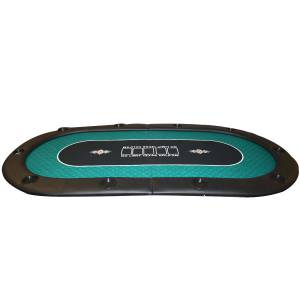 Dessus de table de poker "NO LIMIT UNI" - 200 cm x 100 cm - pliable - pour 10 joueurs