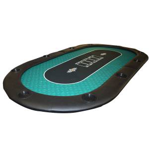 Dessus de table de poker "NO LIMIT UNI" - 200 cm x 100 cm - pliable - pour 10 joueurs