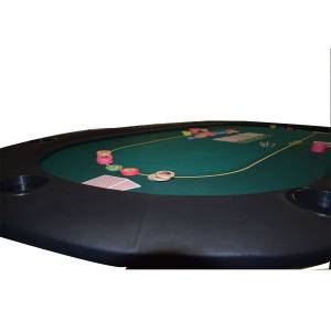 Topo da mesa de poker "TORNEIO" - 200 cm x 100 cm - dobrável - para 10 jogadores.