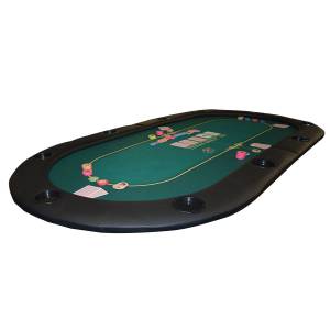 Funda de mesa de póker "TOURNAMENT" - 200 cm x 100 cm - plegable - para 10 jugadores