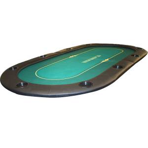 Mesa de poker "TOURNAMENT" - 200 cm x 100 cm - plegable - para 10 jugadores