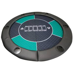 Topo de mesa de poker "NO LIMIT" redondo - 120 cm - dobrável - para 6 jogadores