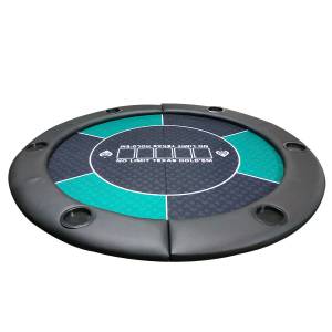 Topo de mesa de poker "NO LIMIT" redondo - 120 cm - dobrável - para 6 jogadores