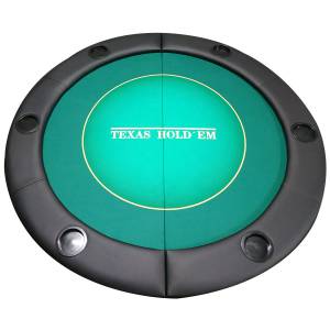 Mesa de póker "TOURNAMENT" redonda - 120 cm - plegable - para 6 jugadores