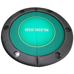 Tampa de mesa de pÃ´quer "TOURNAMENT" redonda - 120 cm - dobrÃ¡vel - para 6 jogadores