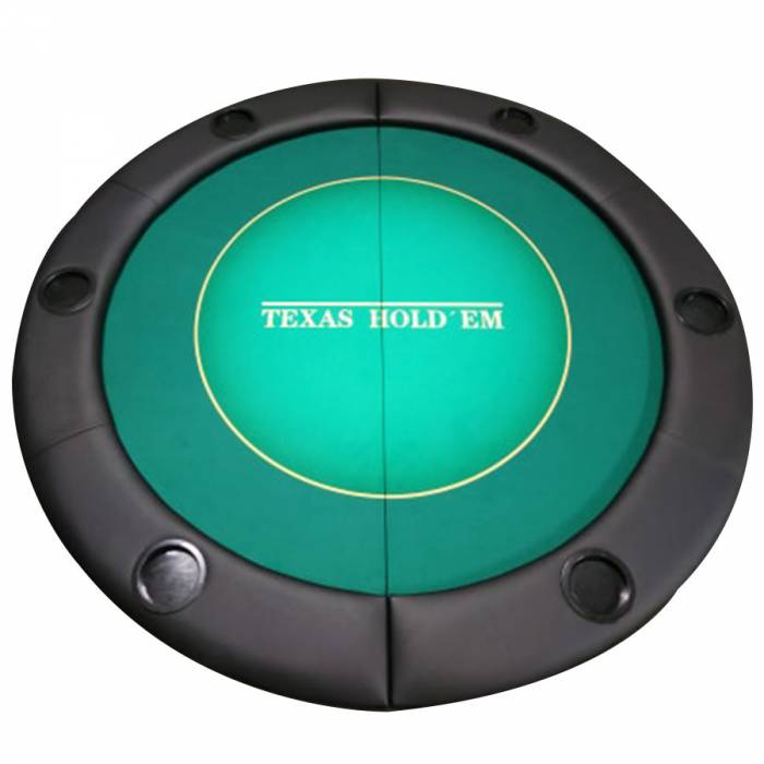 Poker-Tischauflage "TOURNAMENT" - rund - 120 cm - klappbar - für 6 Spieler