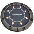 Dessus de table de poker "ÉCLIPSE" rond - 120 cm - pliable - pour 8 joueurs
