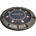 Tapete de poker "ECLIPSE" redondo - 120 cm - plegable - para 8 jugadores