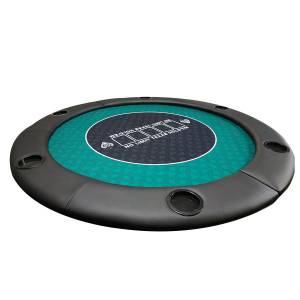 Poker-Tischauflage "NO LIMIT UNI" - rund - 120 cm - klappbar - für 6 Spieler