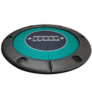 Poker table top "NO LIMIT UNI" round - 120 cm - foldable - for 6 players.
