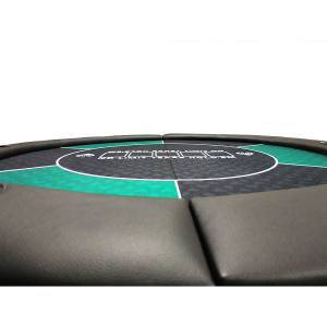 Poker-Tischauflage "NO LIMIT UNI" - rund - 120 cm - klappbar - für 6 Spieler