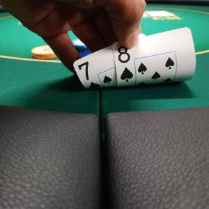 Tapete de póker "NO LIMIT UNI" redondo - 120 cm - plegable - para 6 jugadores
