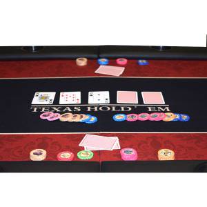 Poker-Tischauflage "VICTORIAN" - 200 cm x 100 cm - klappbar - für 10 Spieler