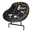 Mesa de poker "SKULL" - con patas plegables - tapete de jersey de neopreno - 9 jugadores + repartidor