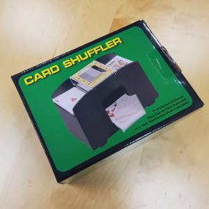 Automatic card shuffler for 4 decks - poker or bridge size.