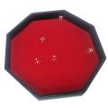 "OCTAGONAL" Des Track - faux leather and red felt