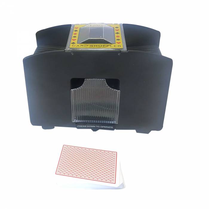 Automatic shuffler for 4 decks of cards - poker or bridge size