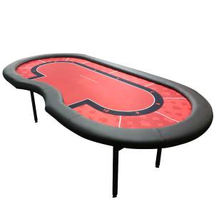 Turnierpoker-Tisch "RED" - klappbare Beine - Dealerposition - 10 Spieler