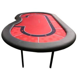 Mesa de póker de torneo "RED" - patas plegables - posición de repartidor - 10 jugadores