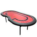 Tournament "RED" poker table - folding legs - dealer slot - 10 players