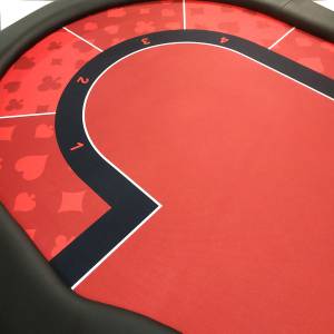 Pokertoernooi "RED" pokertafel - opklapbare poten - dealerpositie - 10 spelers
