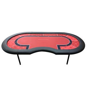 Mesa de pÃ³quer de torneo "RED" - patas plegables - posiciÃ³n de crupier - 10 jugadores