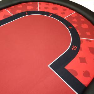 Table de poker de tournoi "RED" - pieds pliants - emplacement dealer – 10 joueurs