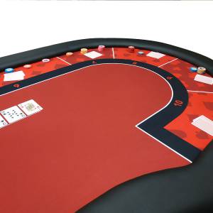 "Tournament poker table 'RED' - folding legs - dealer slot - 10 players"