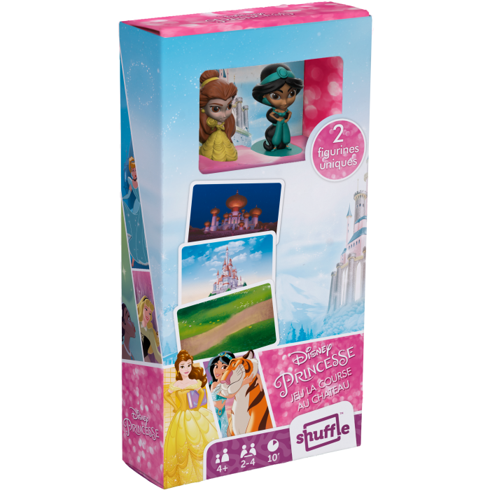 DISNEY PRINCESSES - "GIOCO LA CORSA AL CASTELLO" + statuine.